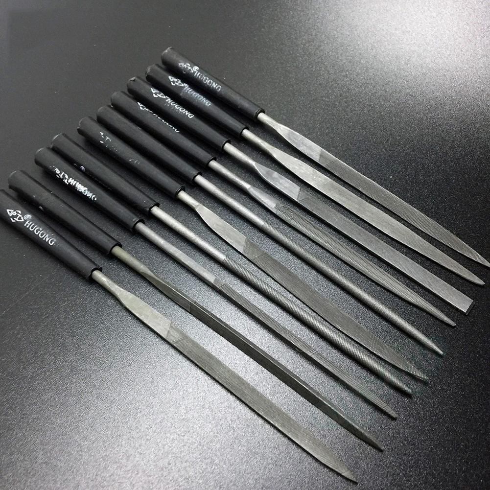 10pcs Guitar Frets Nuts File Set Polished File  Guitar Repairing Tools Professional Guitar Luthier Tool for Stringed Musical Instrument