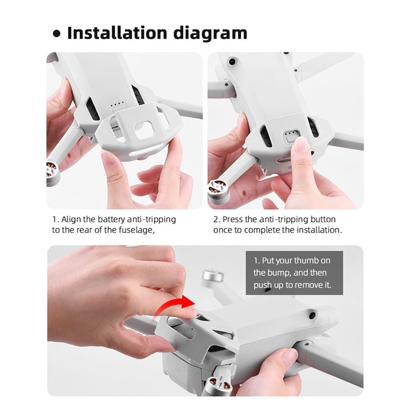Drone Battery Protection Cover Anti-Drop Buckle for Mini 3