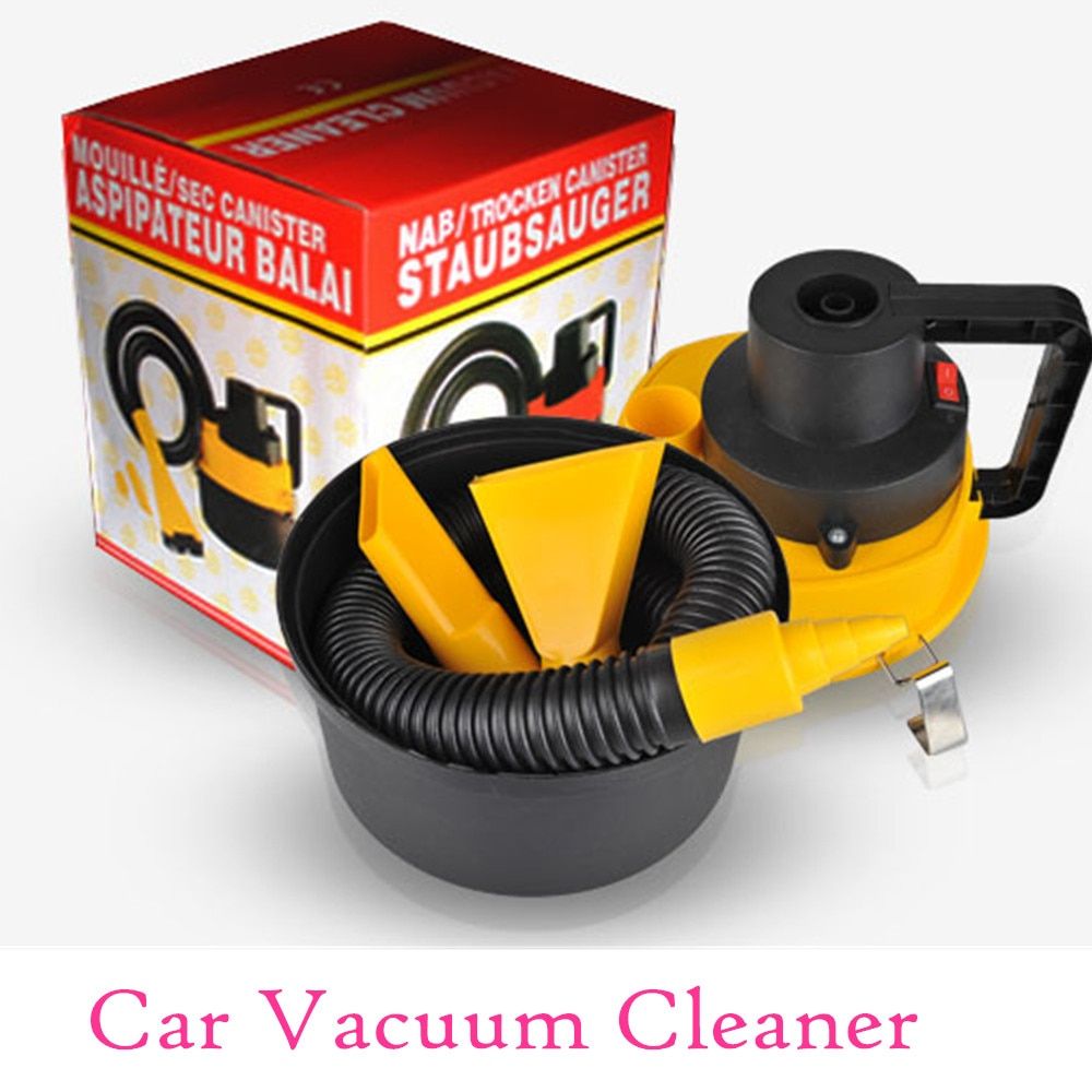 Car Vacuum Cleaner Handheld Mini Auto Car Dust Vacuum Cleaner Portable Wet And Dry With Brush / Crevice / Nozzle Head