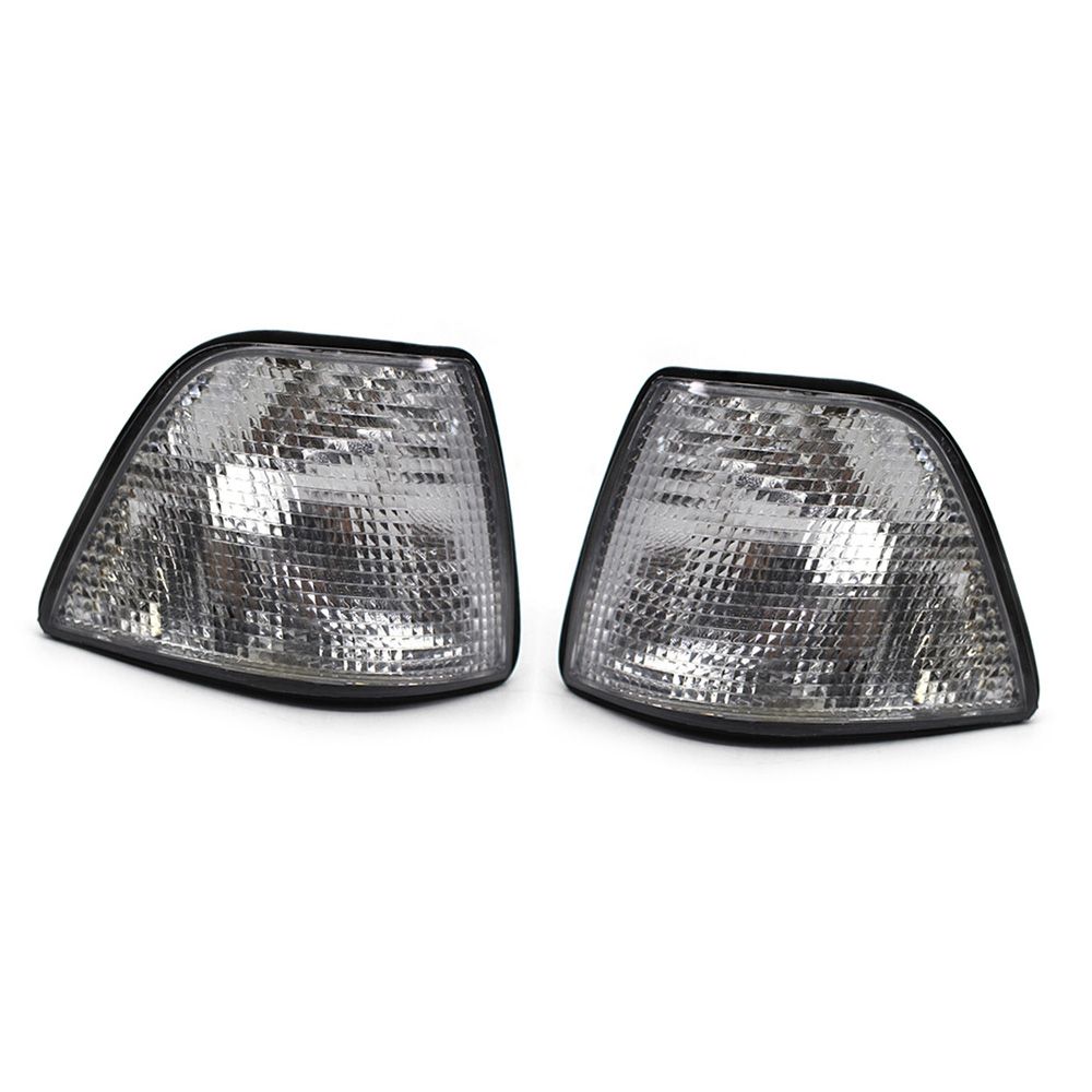 A Pair Of Turn Signal Light With White Lens Replacement For