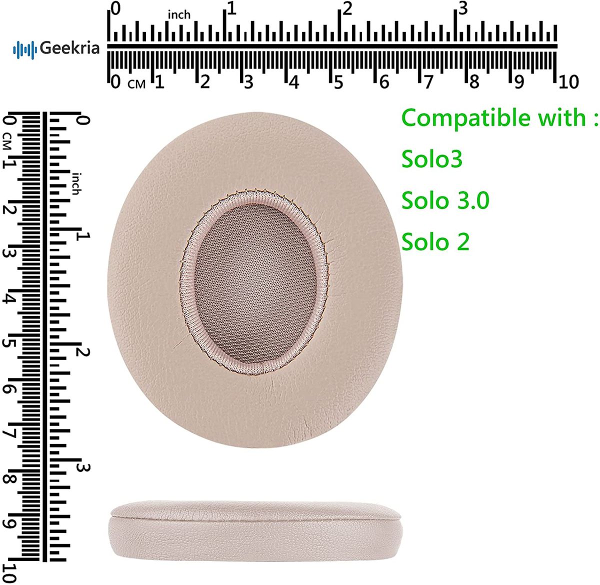 Geekria Ear Pads For Beats Solo 3 Wireless Headphones