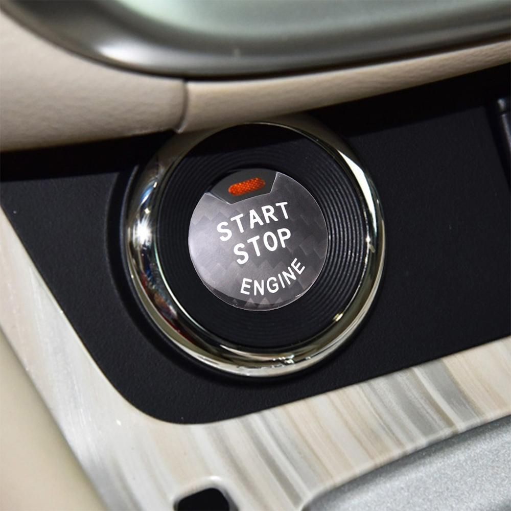 Car Engine Start Stop Push Button Cover for Nissan Altima Maxima Pathfinder Titan Carbon Fiber