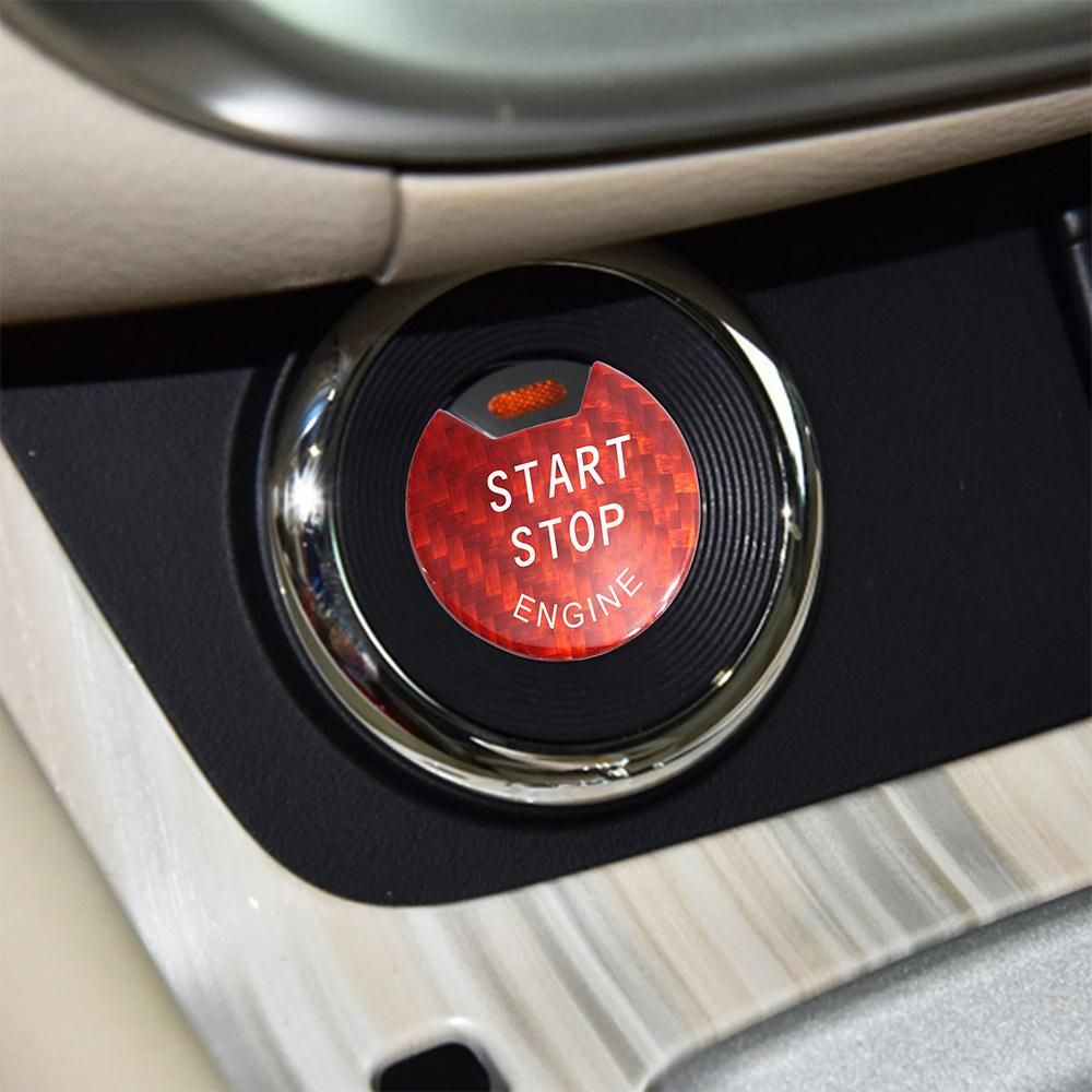 Car Engine Start Stop Push Button Cover for Nissan Altima Maxima Pathfinder Titan Carbon Fiber