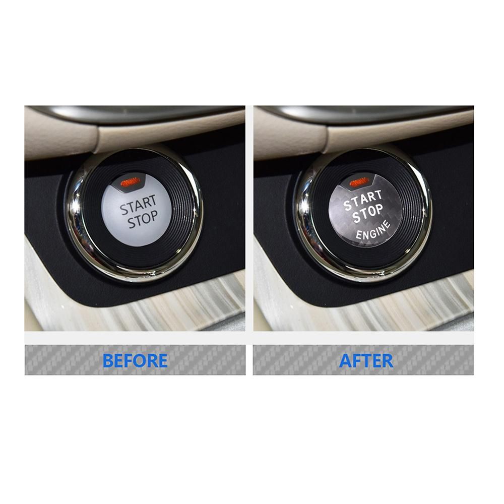 Car Engine Start Stop Push Button Cover for Nissan Altima Maxima Pathfinder Titan Carbon Fiber