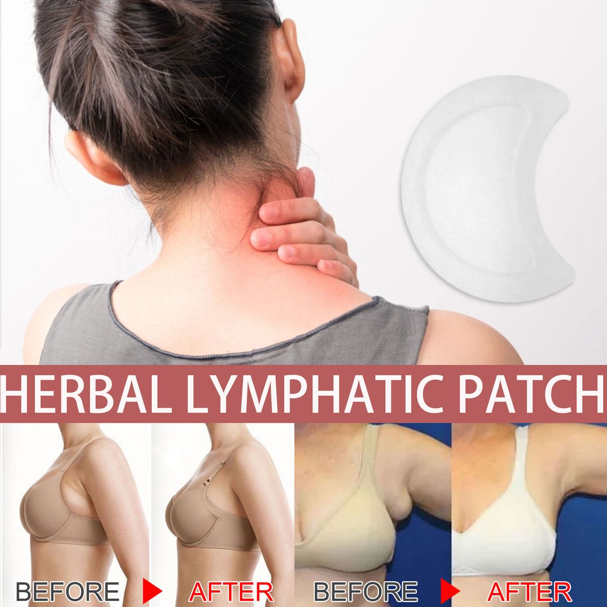 10Pcs Herbal Lymphatic Dredging Patches Quick Absorption