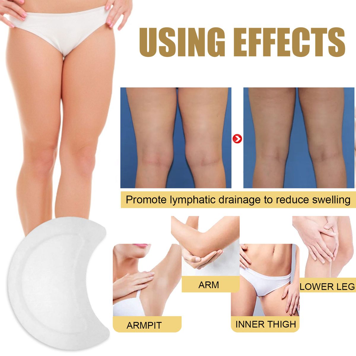 10Pcs Herbal Lymphatic Dredging Patches Quick Absorption