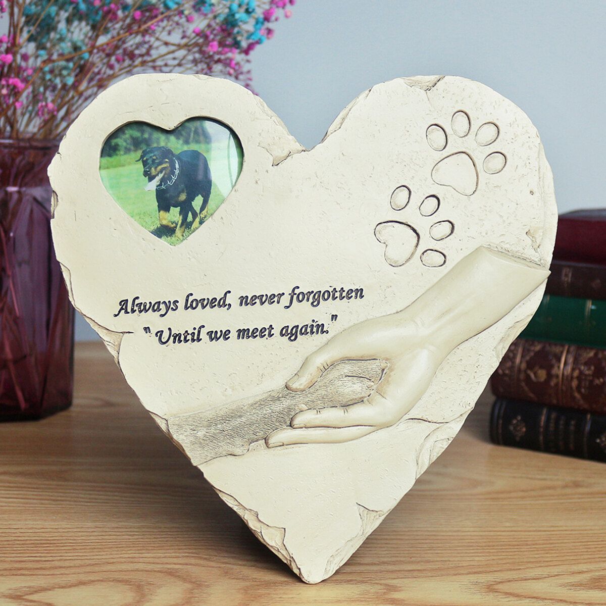 Pet Decoration Heart-shaped Creative Can Put Album Puppy Tombstone