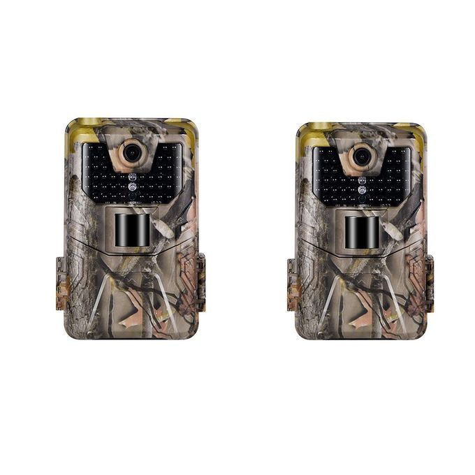 2 Pcs 20MP Wildlife Trail Camera Photo Trap HC900A 44 LED IP65 SD Card
