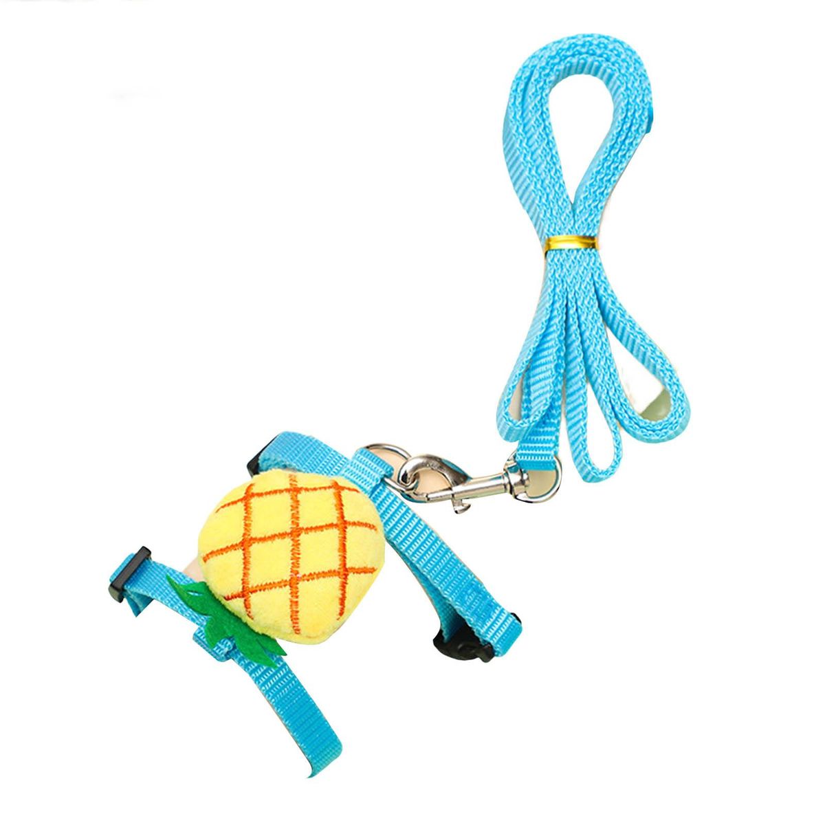 1 Set Cat Harness Strawberry Doll Pet Cat Rabbit Harness Traction Rope Set Light Blue