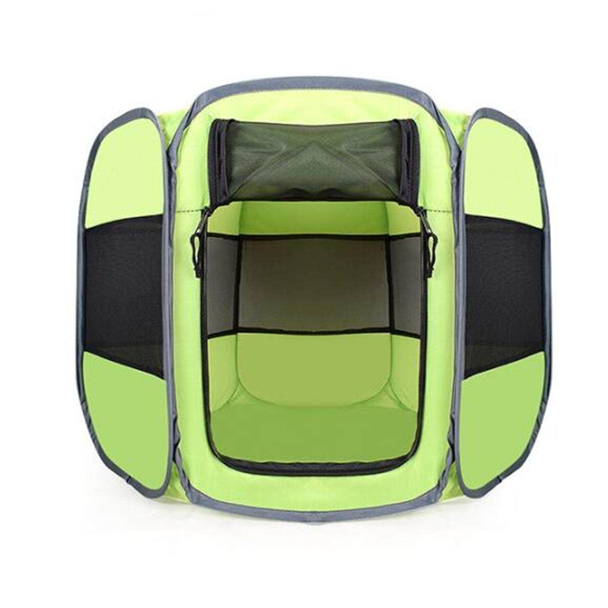 Large Dog Cat Pet Tent Cage Folding Kennel Puppy Playpen House Bed Fence Cage #red XS Green Mini