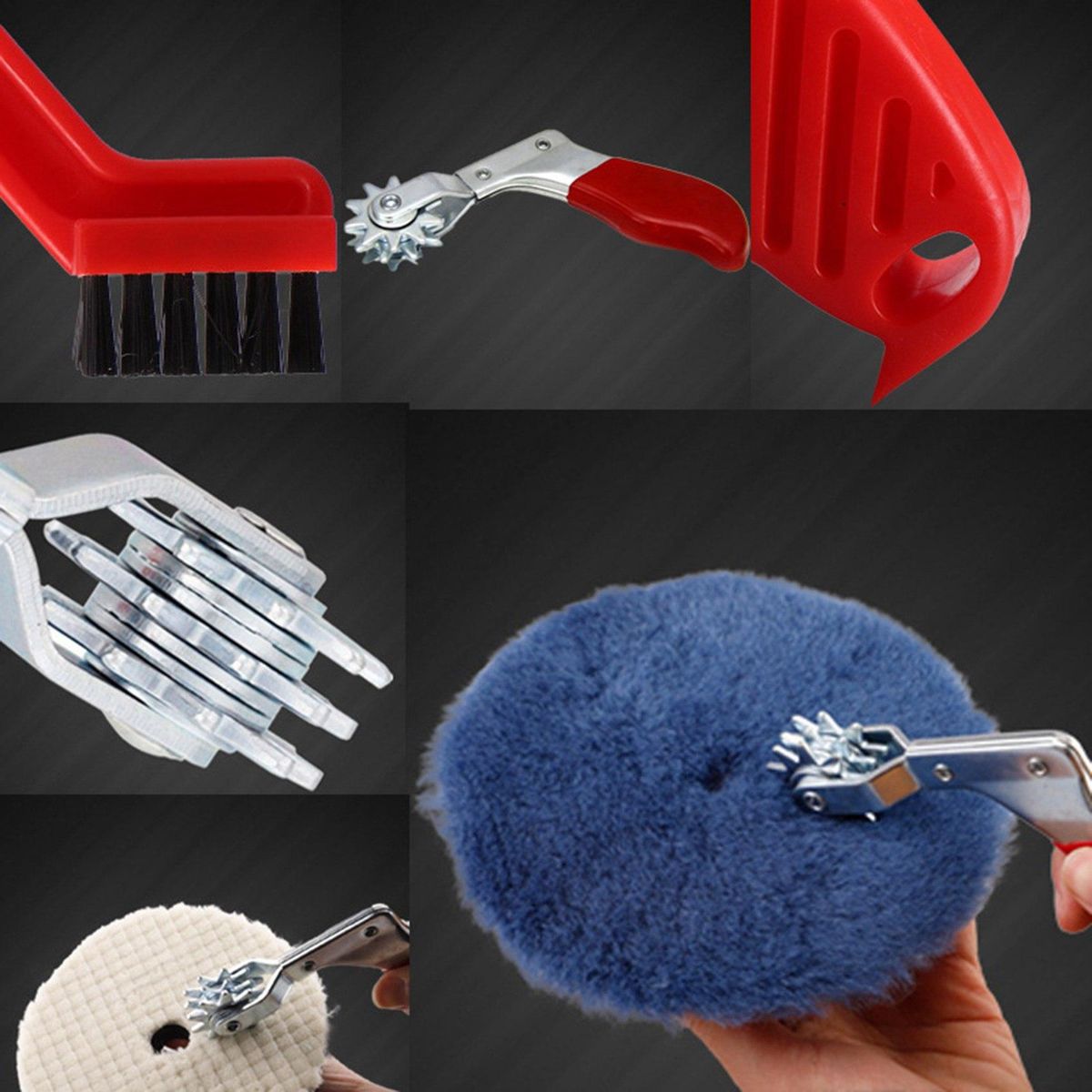 Polishing Pad Conditioning Brush Polishing Spur Tools Set Pad Cleaning Spur Tool Pad Brush Car Buffing Pad Cleaning B