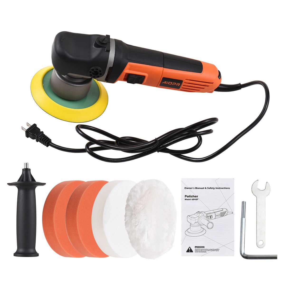 6-inch Random Orbital Electric Car Polisher Kit 840W Auto