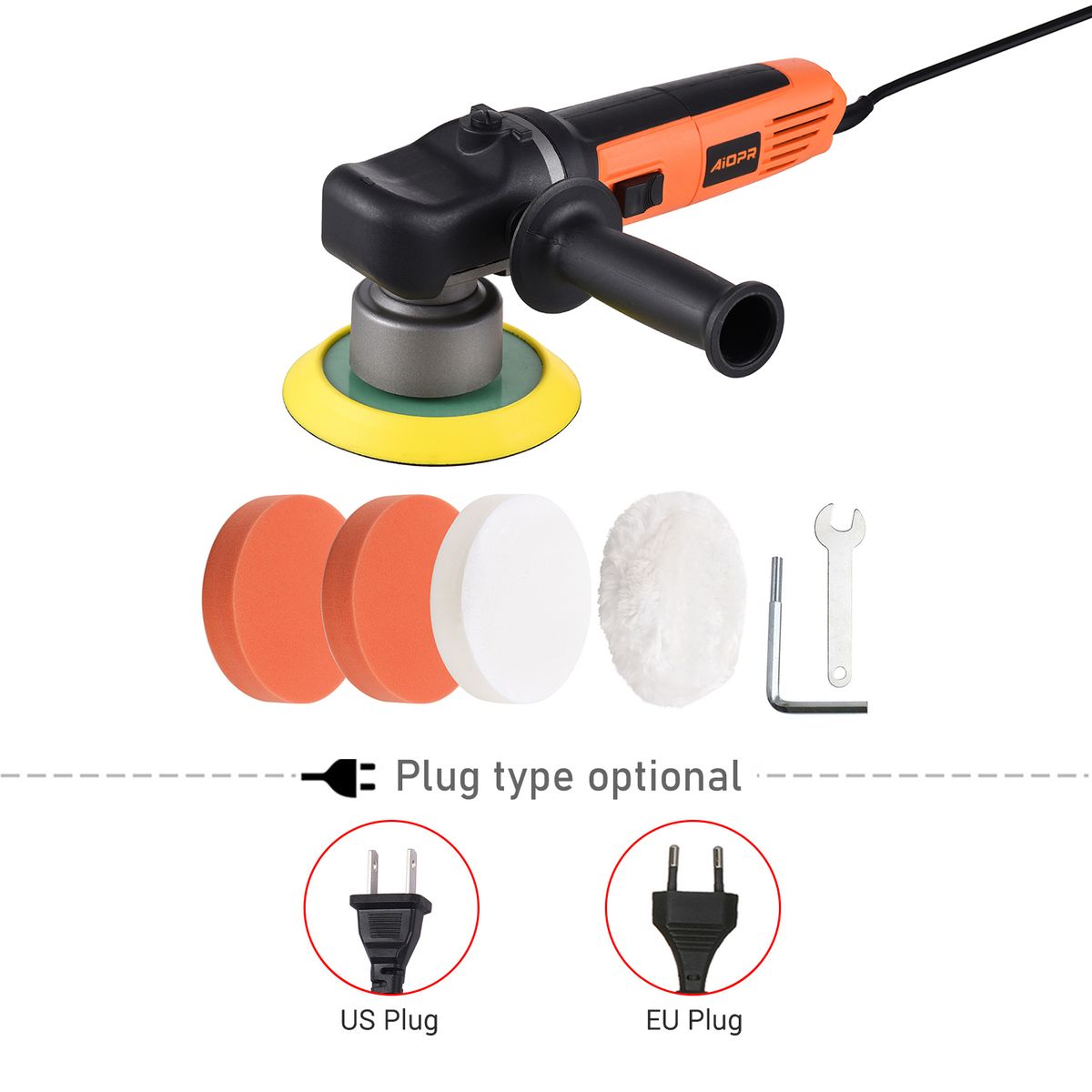 6-inch Random Orbital Electric Car Polisher Kit 840W Auto