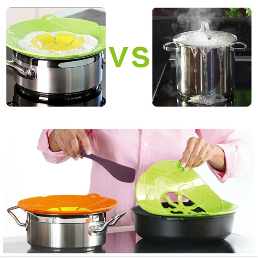 Spill Stopper Lid Cover Silicone No Boil Over Lid Steamer