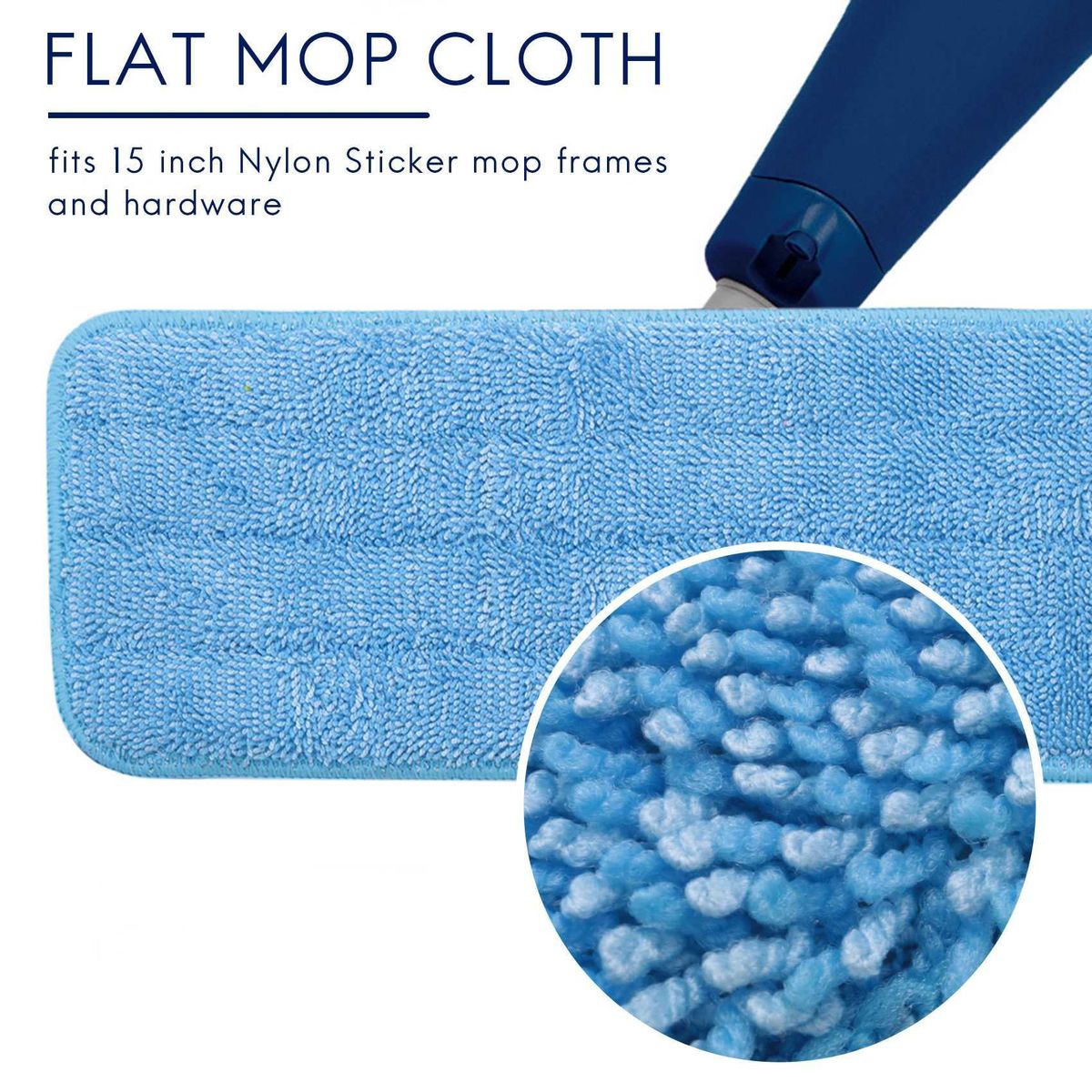 Fiber Mop Replacement Heads,Wet/Dry Mops Floor Cleaning Pads Compatible With Floor Care System 5 Pack