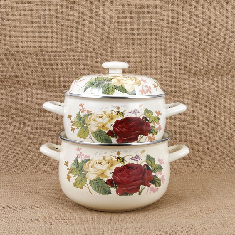 Cookware Set Enamel Pan Cooking Pots Set Casserole Stew Pot