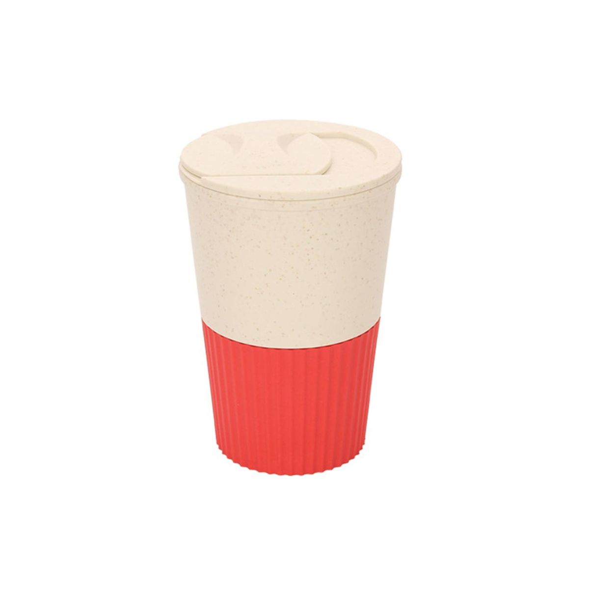 Easy-grip Coffee Cup Thick Leakproof 380ml Travel Mug with for Outdoor Red