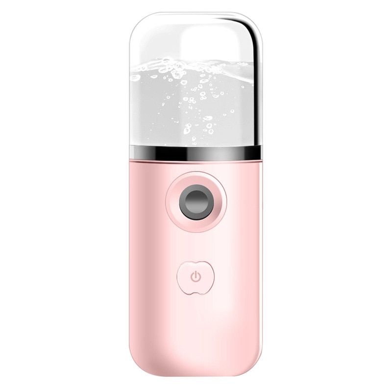 30ml USB Charging Face Steam Humidifier Nebulizer Beauty Instrument Nano Mist Facial Mister Sprayer For Face Skin Care Supplies Pink