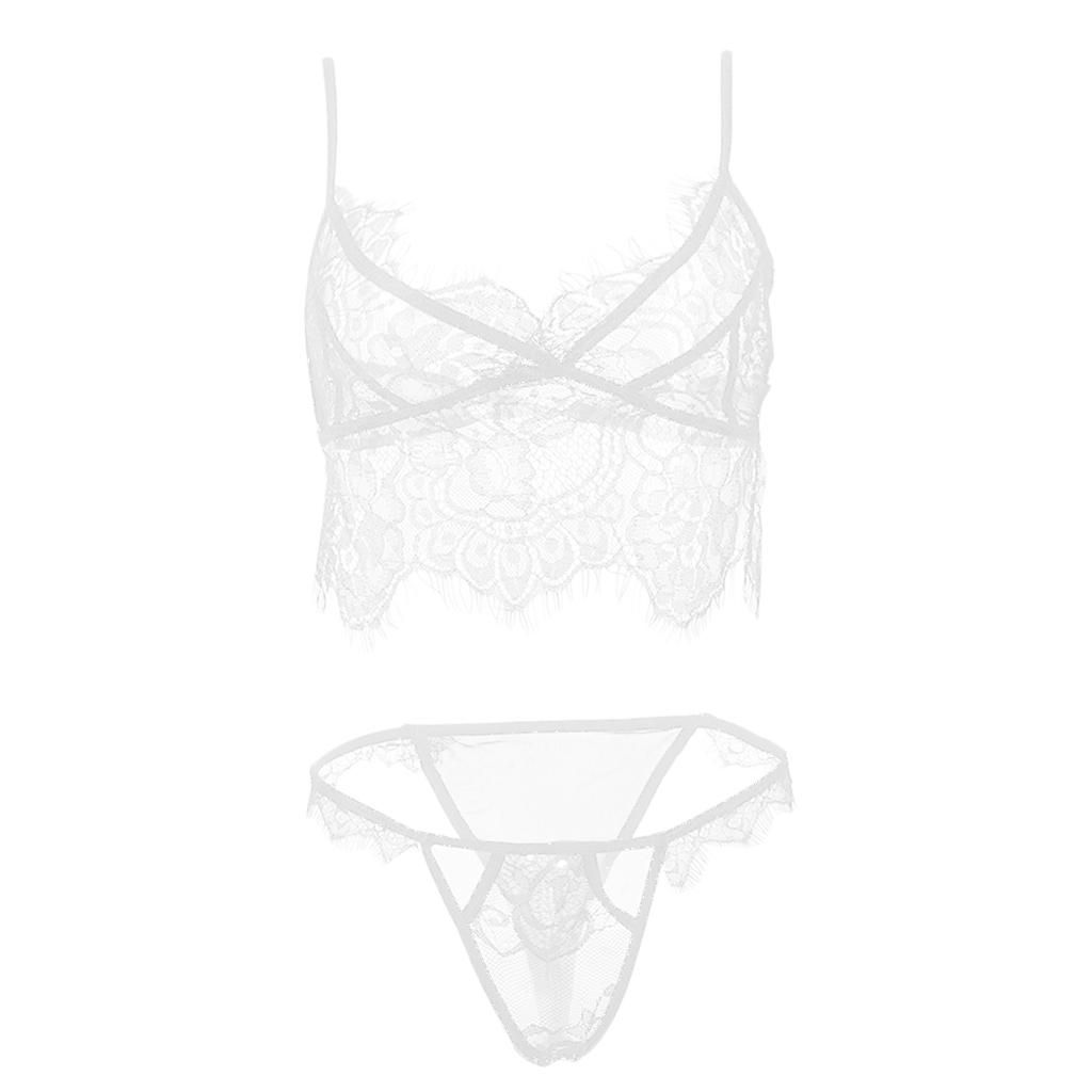 Bralette Lace Sleepwear Nightwear Babydoll XXXL White