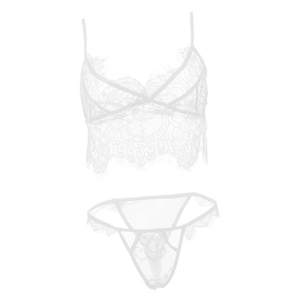 Bralette Lace Sleepwear Nightwear Babydoll XXXL White