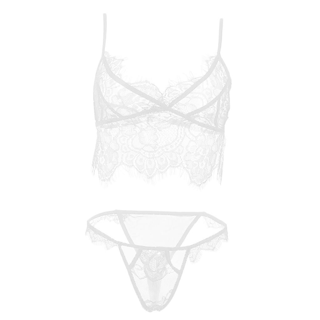 Bralette Lace Sleepwear Nightwear Babydoll XXXL White