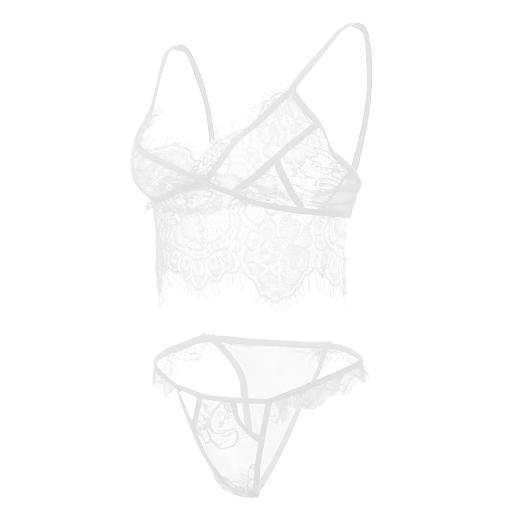 Bralette Lace Sleepwear Nightwear Babydoll XXXL White