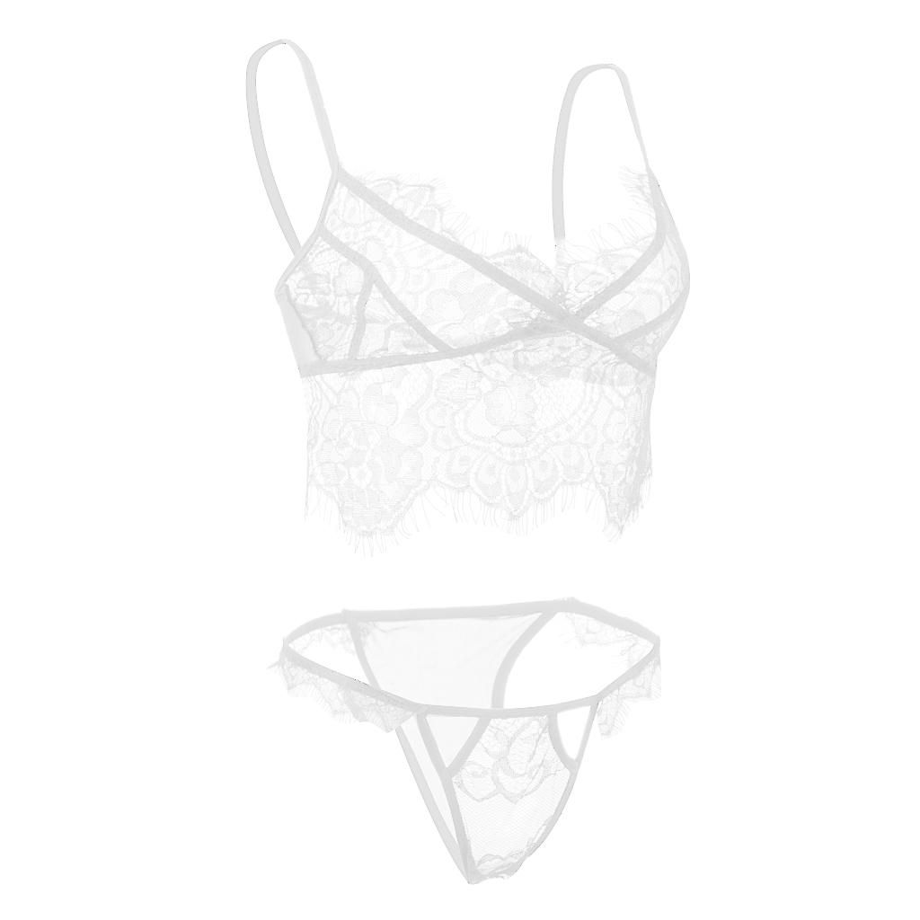 Bralette Lace Sleepwear Nightwear Babydoll XXXL White