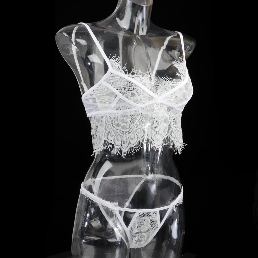 Bralette Lace Sleepwear Nightwear Babydoll XXXL White