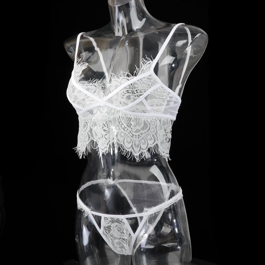 Bralette Lace Sleepwear Nightwear Babydoll XXXL White