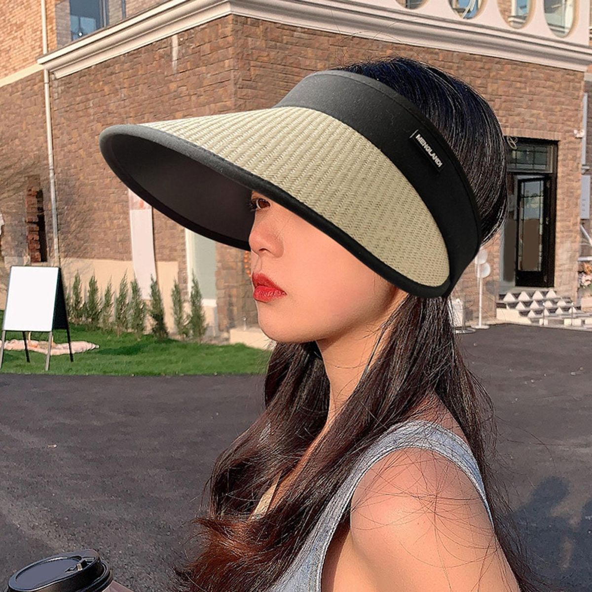 Summer Hat Lady Outdoor Beach Sun Hat Beige