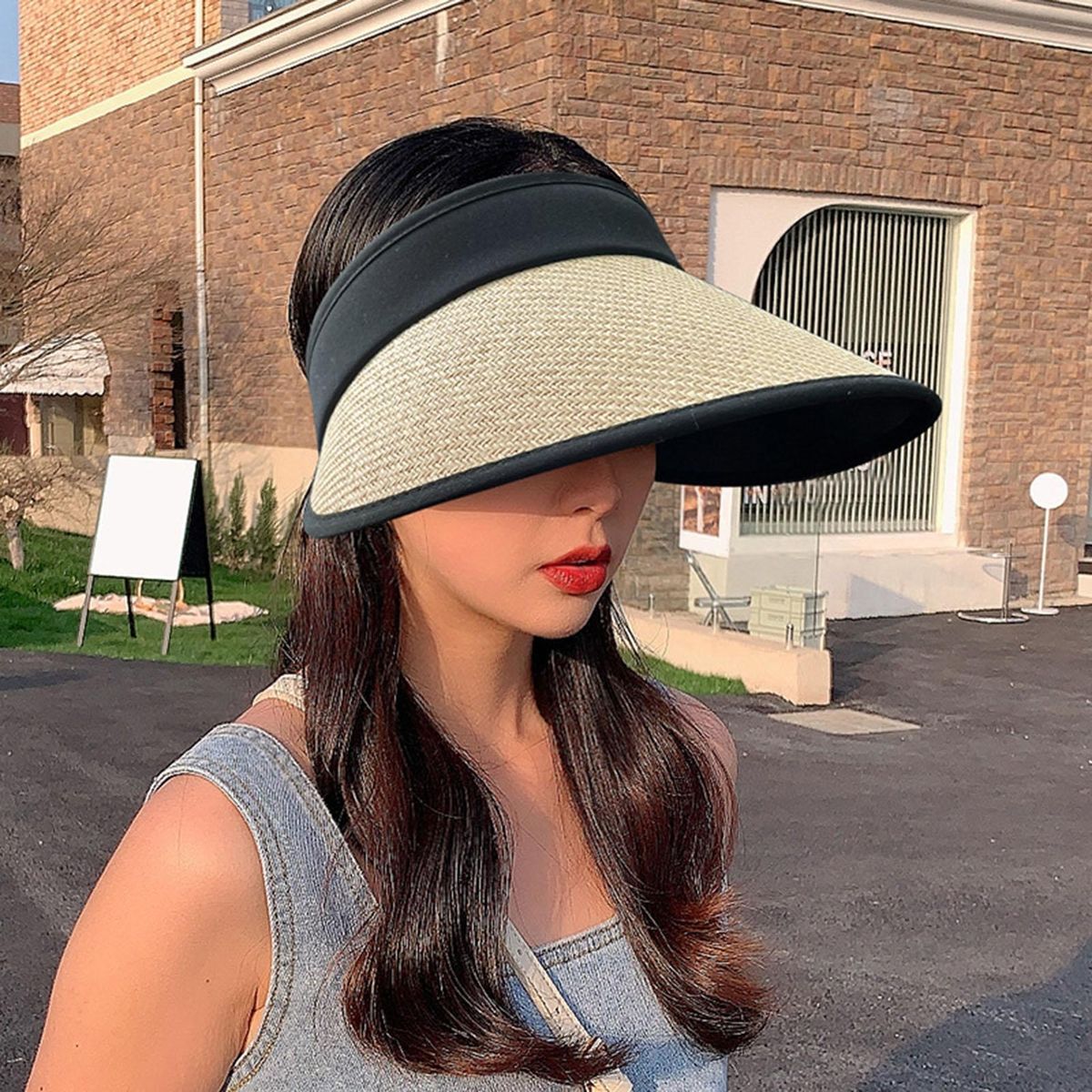 Summer Hat Lady Outdoor Beach Sun Hat Beige