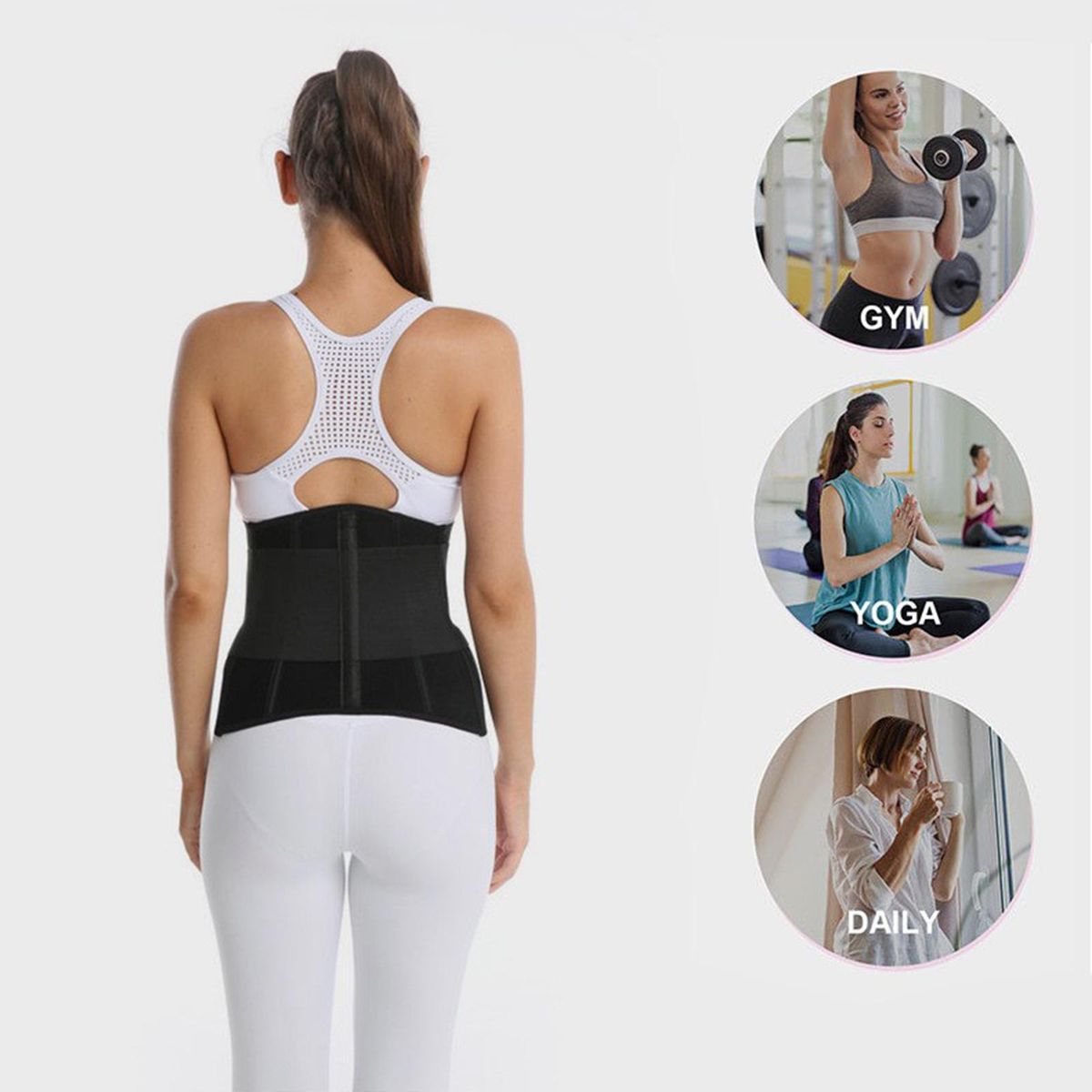 Women Waist Trainer Lumbar Cincher Sports Fitness Corset Girdle
