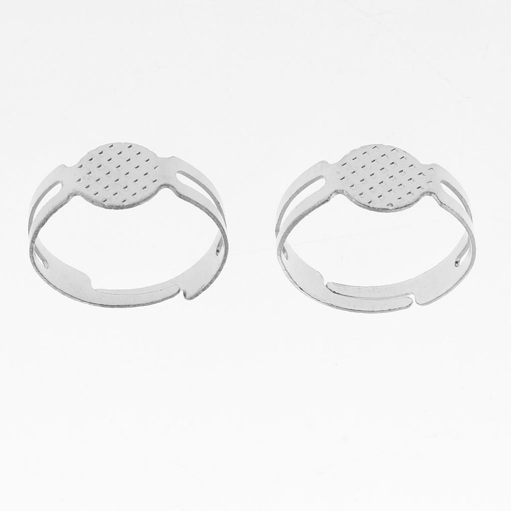 100x Adjustable   Pad Bezel Base Settings Jewelry
