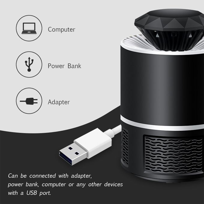 Non-toxic USB Powered Mosquito Killer Lamp LED UV Silent