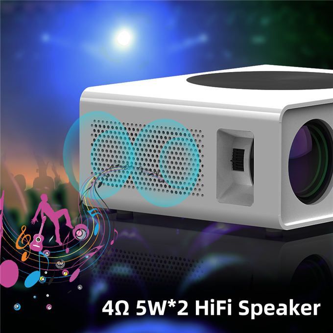 Max 300 "HD Large Screen TV Android Projector 1080P 6500 Lumens Home Theater Wifi HDMI USB Beamer