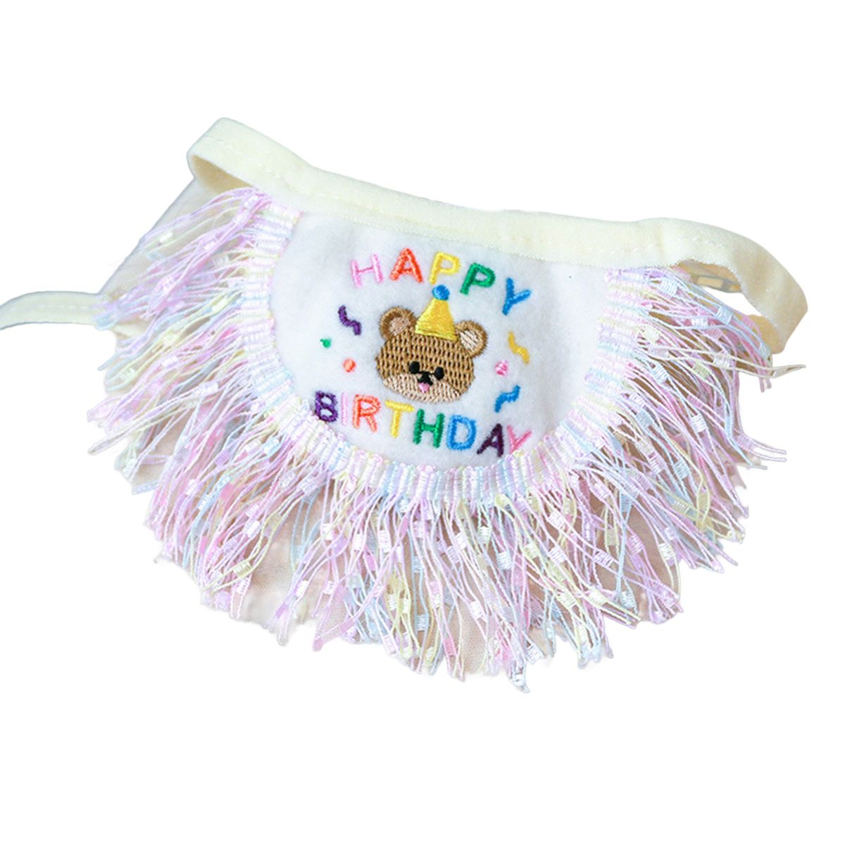 Pet Scarf Party Cat Dog Bandana Supplies Beige