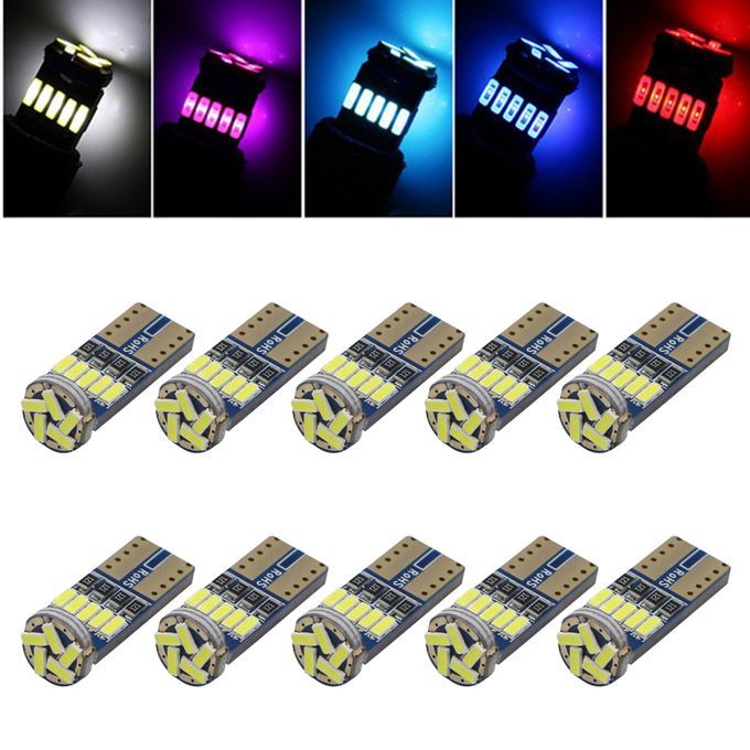 10pcs Car Interior Dome Light Bulbs LED Low Power Consumption Plug And