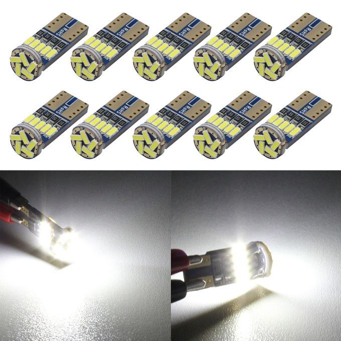 10pcs Car Interior Dome Light Bulbs LED Low Power Consumption Plug And