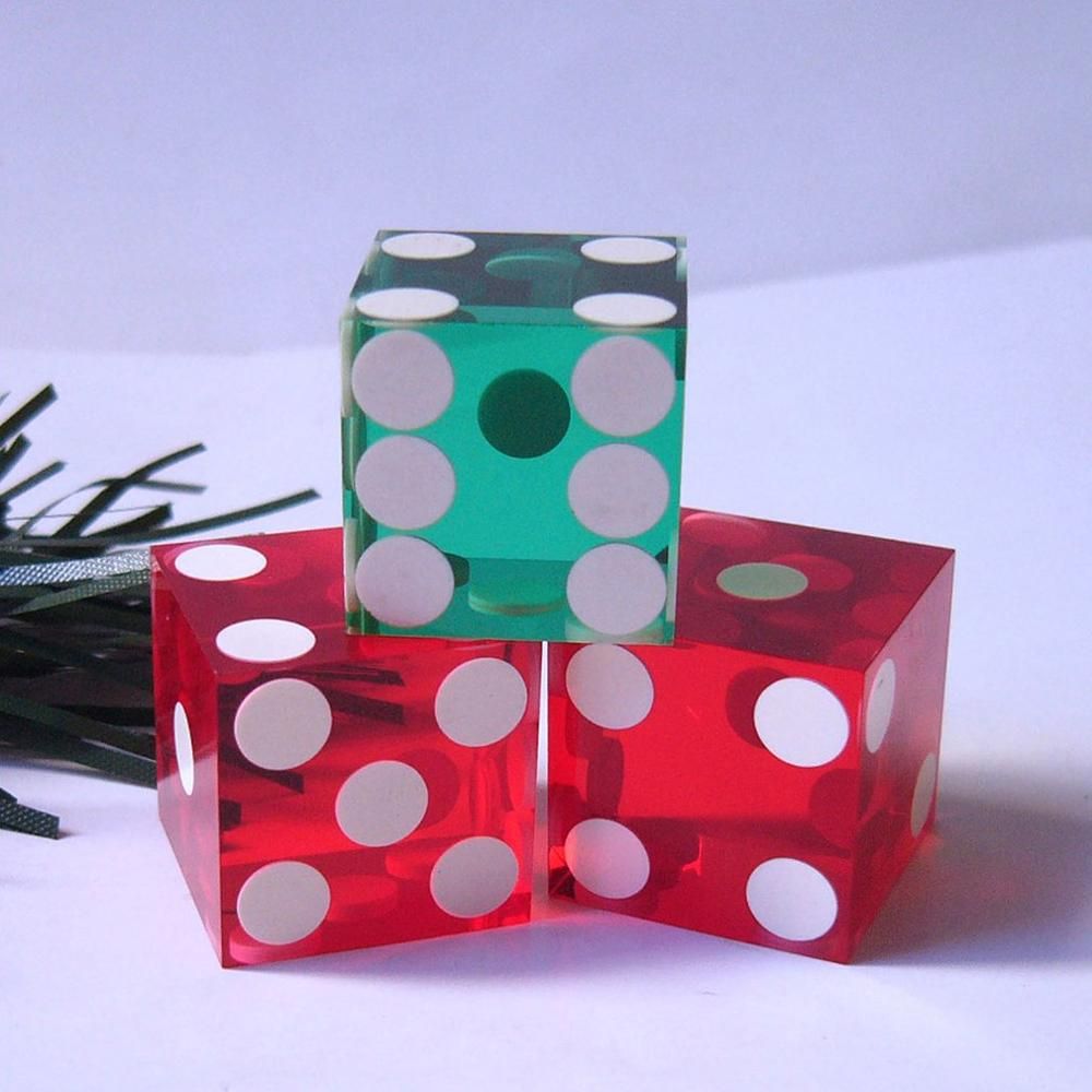 5 Pcs Grade 19mm Casino Dice With The Edges And Serial D6