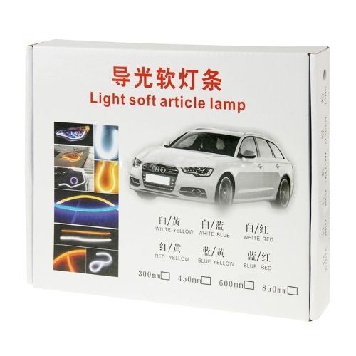 2 PCS 12V Car Daytime Running Lights Soft Article Lamp