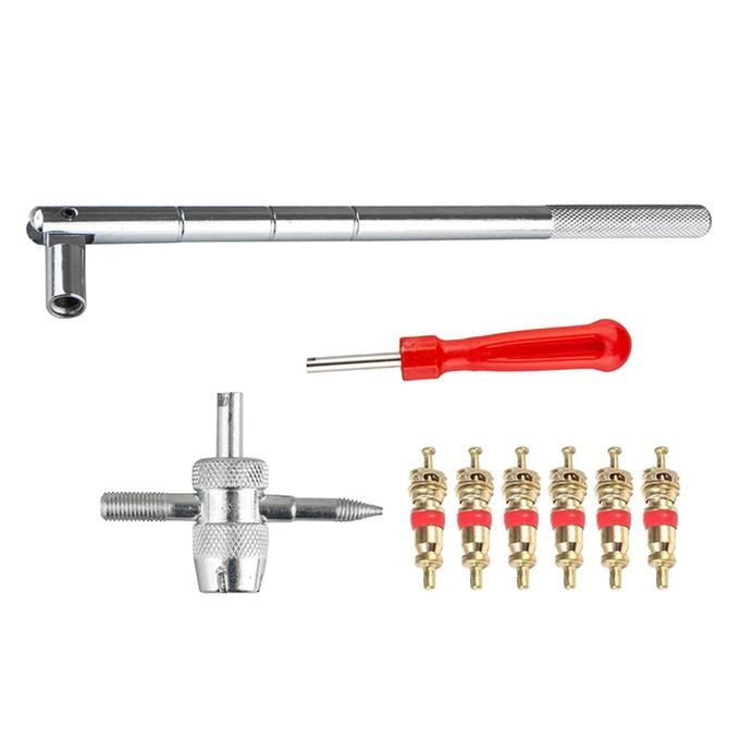 Bike Car Tire Valve Repair Kit - Includes Valve Stem Puller, Valve