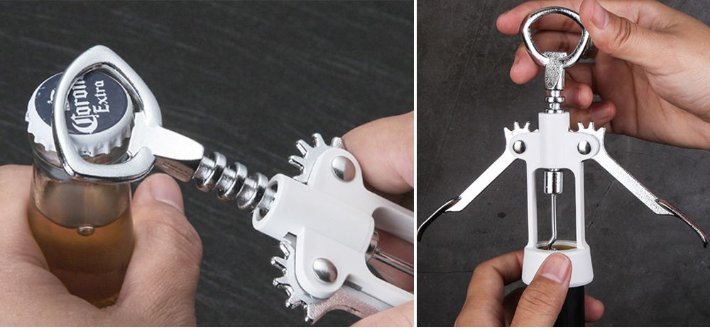 Portable Zinc Alloy Wine Bottle Opener Kitchen Bar Tool