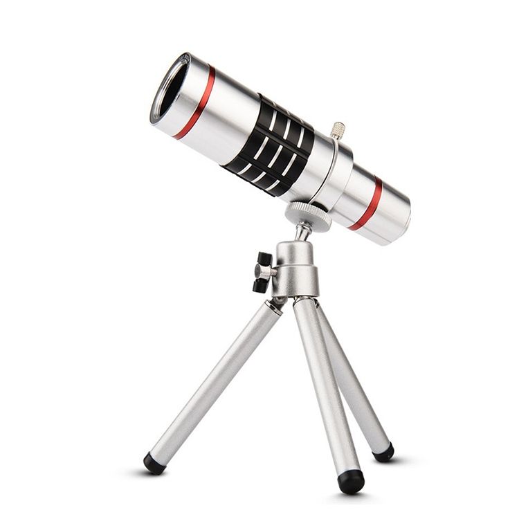 Outdoor Telescope Mobile Phone Accessories Shooting Telephoto Lens With Universal Metal Clip 18X