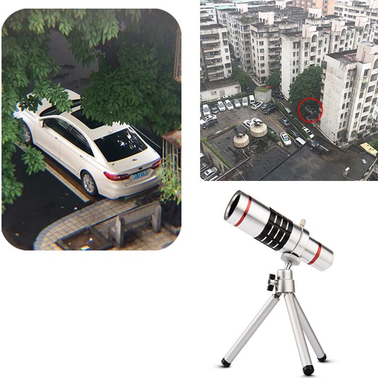 Outdoor Telescope Mobile Phone Accessories Shooting Telephoto Lens With Universal Metal Clip 18X