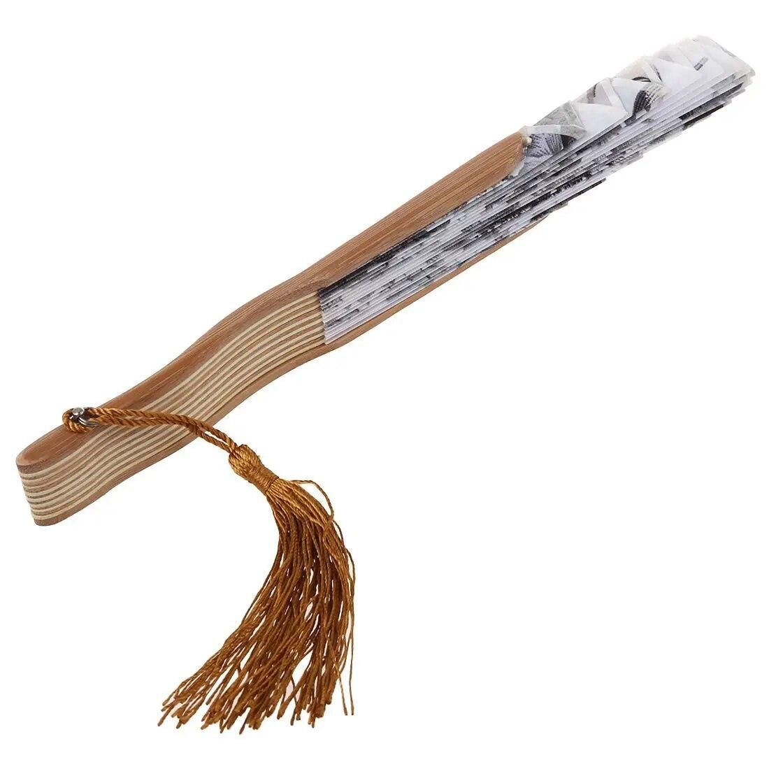 Hot Sale Chinese Gray Peony Blossom Fabric Bamboo Folding Dancing Hand Fan White