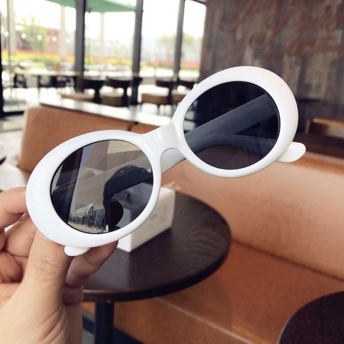 2x Retro Style Clout  Glasses Oval Bold Mod Thick Framed