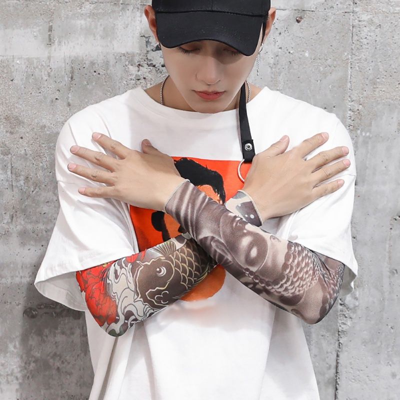 Outdoor Summer Sunscreen Tattoo Sleeve Seamless Fl