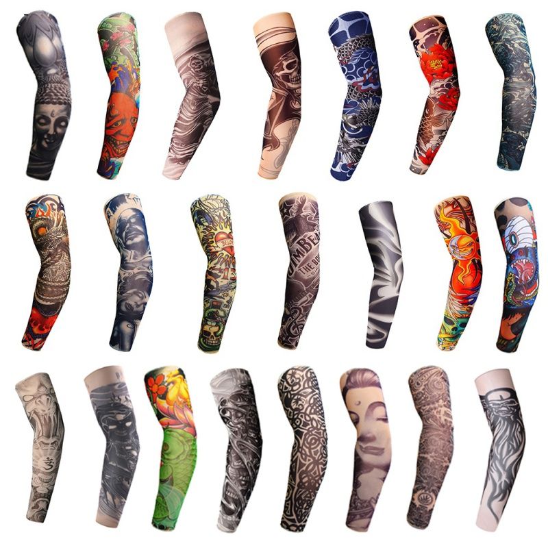Outdoor Summer Sunscreen Tattoo Sleeve Seamless Fl