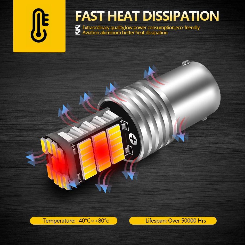 2pcs BA15S P21W 1156 Car LED Reverse Light Bulb 4014 S For VW Passat B5 B6 Golf Canbus Auto Lamp Error Free DC 12V 6000K