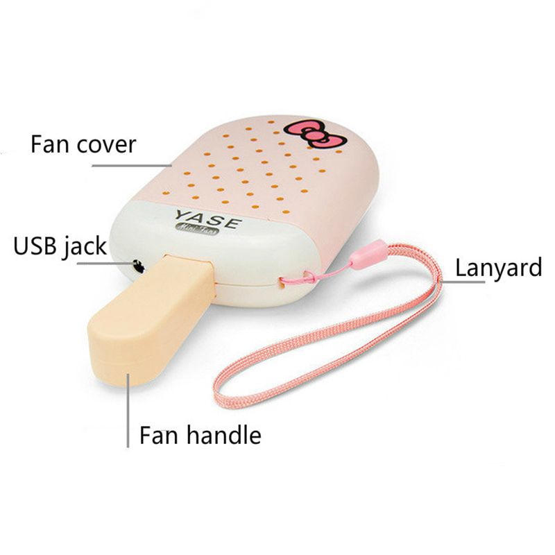 Mini Handheld Ice Charging Portable Popsicle Fan Student